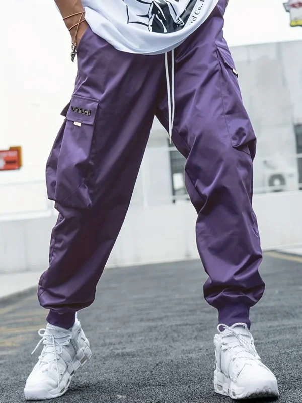 Multi-pocket Cargo Pants Men's Casual Hip-Hop Drawstring Trousers Outdoor Streetwear Sports Pant - Image 10