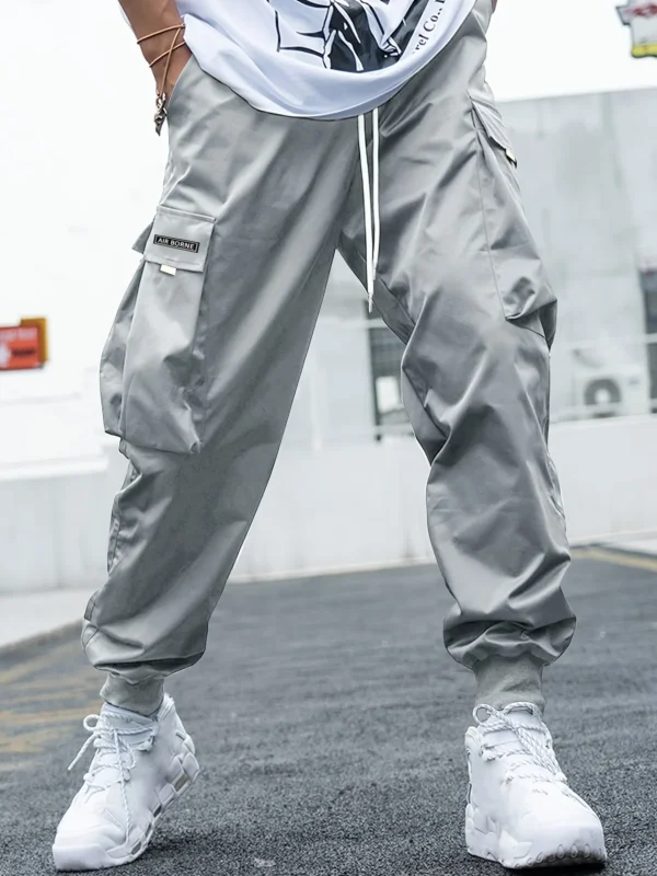 Multi-pocket Cargo Pants Men's Casual Hip-Hop Drawstring Trousers Outdoor Streetwear Sports Pant - Image 12